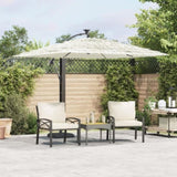 Garden Parasol with Steel Pole White 246x246x230 cm 4005077