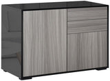 High Gloss Frame Sideboard, Push-Open Design with 2 Drawer for Living Room, Bedroom, 74H x 79W x T3398P343315