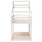 Bunk Bed without Mattress White 90x190 cm Single Solid Wood Pine 3281965