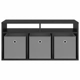 Lowboard with Drawer Black Oak 87 x 27.5 x 43 cm 8000581