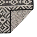 Outdoor Flatweave Rug 200x280 cm Black Stripes 340854