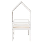 High Sleeper Bed without Mattress White 90x200 cm Solid Wood Pine 3282014