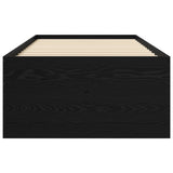 Bed Frame with Storage Black Oak 80 x 200 cm Engineered Wood 3429651