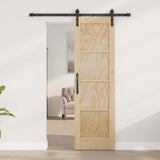 Sliding Door Brown 61 x 198.5 cm Solid Pine Wood 3333268