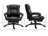 Executive Office Chair for Home, PU Leather Computer Chair, Swivel Desk Chair with Footrest, Wheels, T3398P342404
