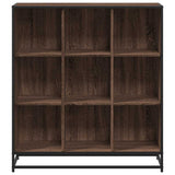 Bookcase Brown Oak 97.5x33x107.5 cm Engineered Wood and Metal 3300864