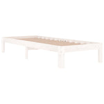 Bed Frame without Mattress White 75x190cm Small Single 810326