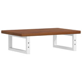 Basin Shelf Wall Mounted Steel and Solid Wood Oak 3302348
