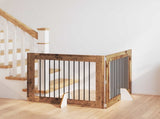 Dog Gate with Stands 2 pcs Old Wood 100 x 80 cm Engineered Wood 892059