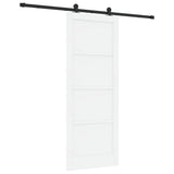 Sliding Door ORKDAL White 83 x 211 cm Solid Pine Wood 3333479