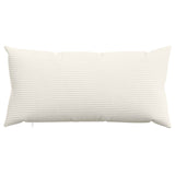 Cushion Cover 12 pcs HEERLEN Cream 40 x 80 cm Corduroy 909909