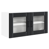 Wall Glass Cabinet PORTO Black 80 x 31 x 40 cm Engineered Wood 885296