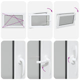 Basement Window RISOR 90 x 60 cm PVC and Glass White 42047247