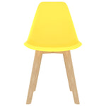 ZNTS Dining Chairs 2 pcs Yellow Plastic 289116