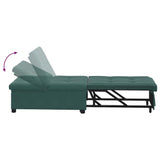 Sofa Bed Dark Green 194 x 67 x 82 cm Velvet 42008596