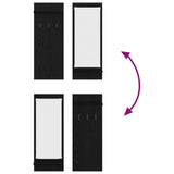 Wall-Mounted Coat Rack with Shelf Black Oak 70 x 10 x 90 cm 874524