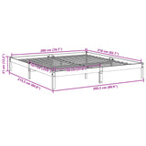 Extra Long Bed Frame without Mattress White 200x210 cm Solid Wood Pine 852413