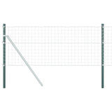 Fence Posts 12 pcs Green 120 cm Powder-coated steel 42012732