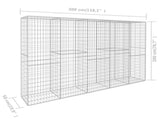 Gabion Wall with Cover Galvanised Steel 300x50x200 cm 145090