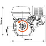 6.5HP 4.8kW Black Petrol Engine 141246