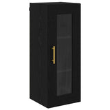 Wall Mounted Cabinet Black Oak 34.5 x 34 x 90 cm 882618