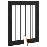 Dog Gate with Stands 2 pcs Black Oak 80 x 100 cm 892037
