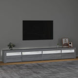 TV Cabinet with LED Lights Grey Sonoma 270x35x40 cm 3152752
