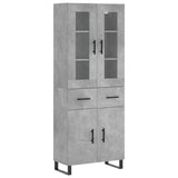 Highboard Concrete Grey 69.5x34x180 cm Engineered Wood 3198557