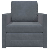 Sofa Bed Dark Grey 74 x 77 x 81 cm Velvet 4106613