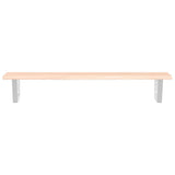 Basin Shelf Wall Mounted Steel and Solid Wood Oak 3302550