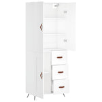 Highboard White 69.5x34x180 cm Engineered Wood 3195987