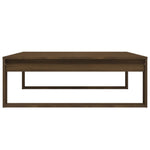 ZNTS Coffee Table Brown Oak 100x100x35 cm Engineered Wood 816001