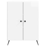 Sideboard High Gloss White 66 x 34.5 x 90 cm Engineered Wood 895509