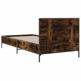 Bed Frame with Headboard Smoked Oak 80 x 200 cm Engineered Wood 8009108
