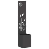 Garden Privacy Screen Black 32 x 150 cm Cold-rolled steel 876357