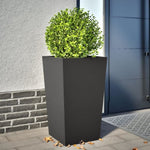 ZNTS Garden Planter Black 45x45x75 cm Steel 851094