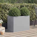 ZNTS Planter Silver 62x47x46 cm Galvanised Steel 841606