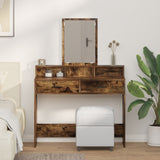 ZNTS Dressing Table with Drawers - Smoked Oak, 100x41x140 cm 865149