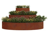 Garden Planter Rusty 90 x 90 x 20 cm Weathering Steel 873654
