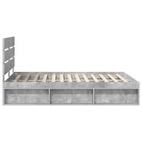 Bed Frame with Headboard Concerte 140 x 190 cm Solid Pine Wood 3411747