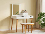 Dressing Table Set FAUSKE 4 pcs White 76 x 50 x 143 cm 3438591