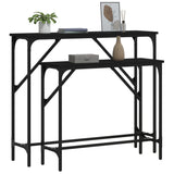Console Tables 2 pcs Black Engineered Wood 834140