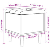 Storage Bench White 42x42x46 cm Engineered Wood 835061