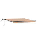 Retractable Awning Manual Multicolour 450 x 300 cm Fabric 3330932