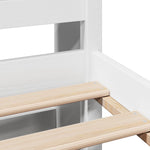 ZNTS Bookcase Bed without Mattress White 120x200cm Solid Wood Pine 3322262