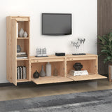 TV Cabinets 3 pcs Solid Wood Pine 3100119
