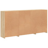 Sideboard with LED Lights Sonoma Oak 202x37x100 cm 3209186