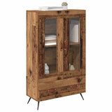 Highboard Old Wood 69.5 x 31 x 115 cm Engineered Wood and Glass 882505
