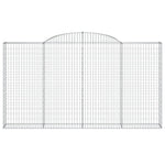 Arched Gabion Baskets 2 pcs 300x30x160/180 cm Galvanised Iron 3146575