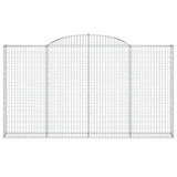 Arched Gabion Baskets 2 pcs 300x30x160/180 cm Galvanised Iron 3146575